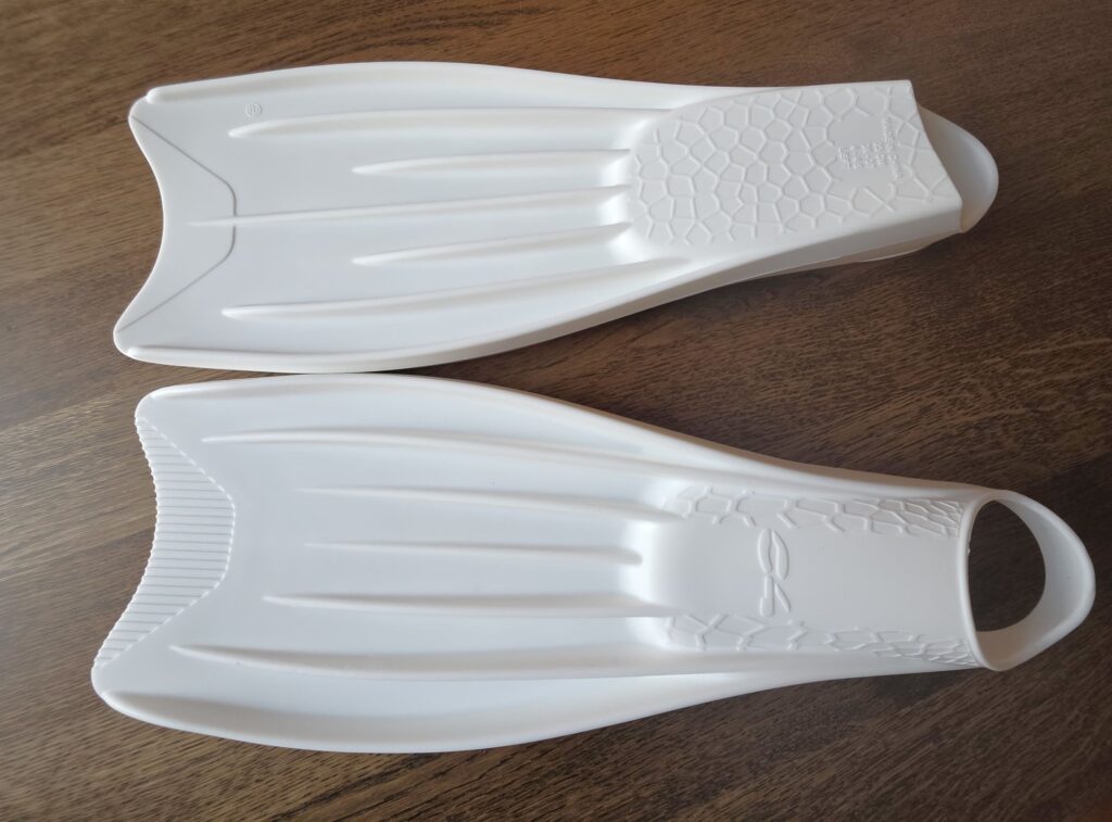 C4 Wolverine silicone training fins upper and lower view