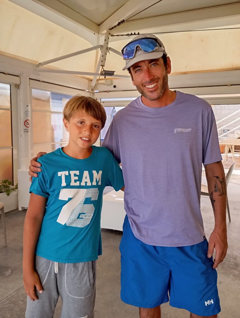 Francesco con il suo idolo Sena