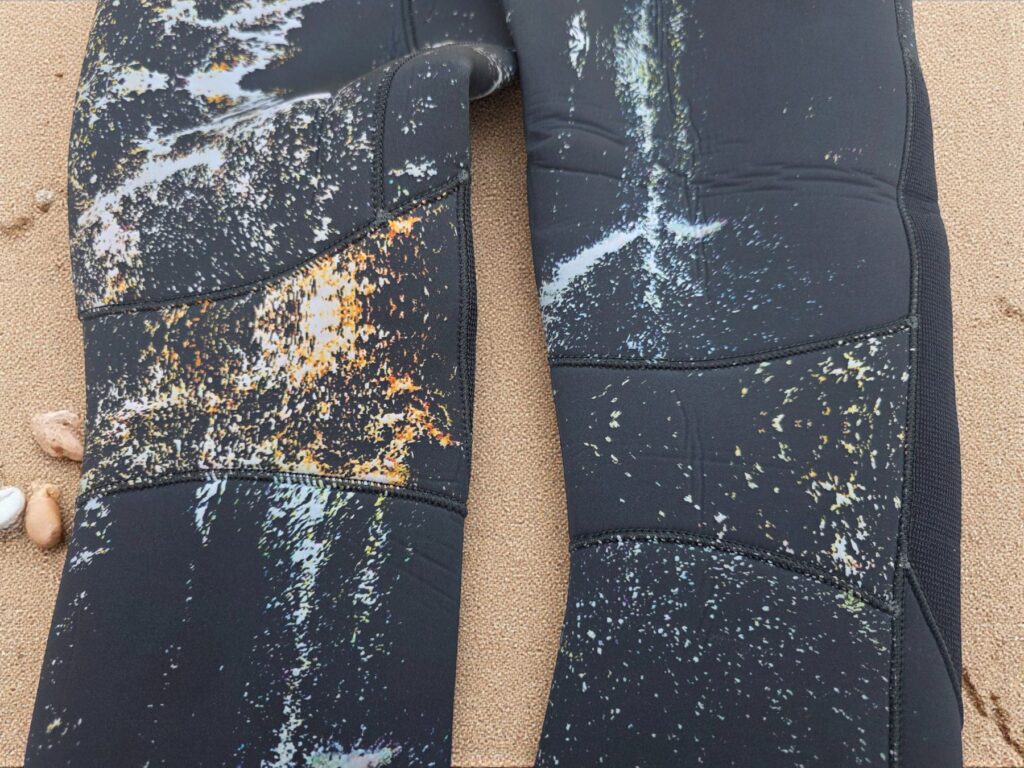 Cetma Black Camu spearfishing wetsuit back of the knees design