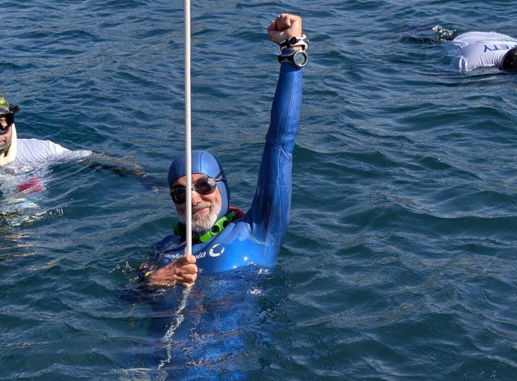 Fabrizio Pagani Record del Mondo paralimpico CWTB nel lago