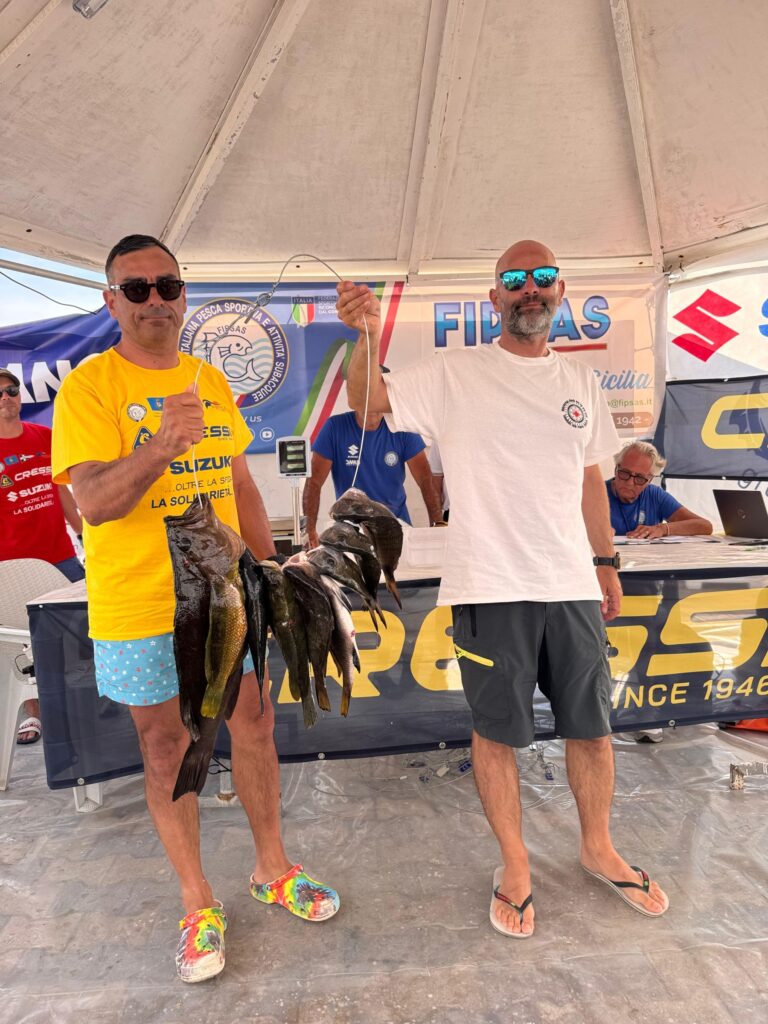Nico Strambelli alla pesatura nel campionato Italiano Assoluto 2026 a Mazara del Vallo