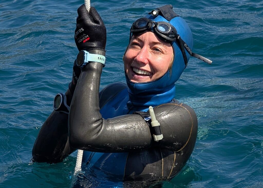 Vera Burkard Record del Mondo CNF nel lago