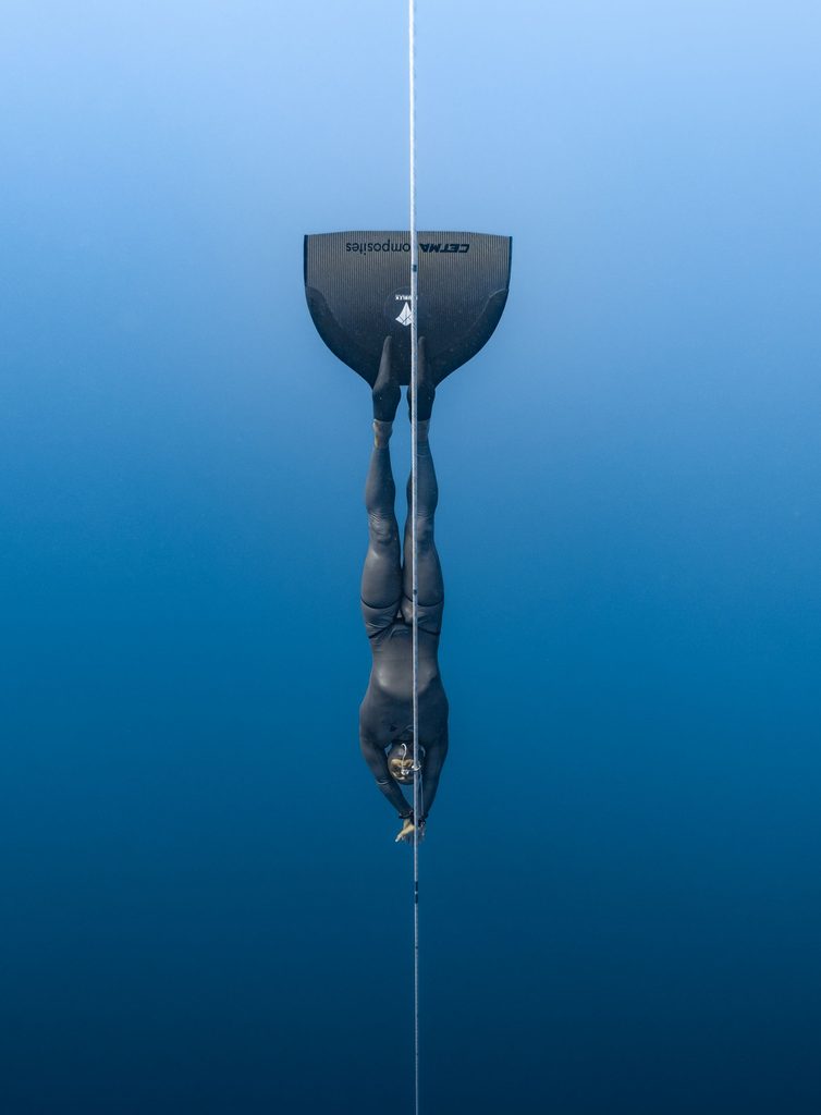 Champion Pedro Tapia in one of his favorite disciplines, CWT monofin, using Cetma Taras